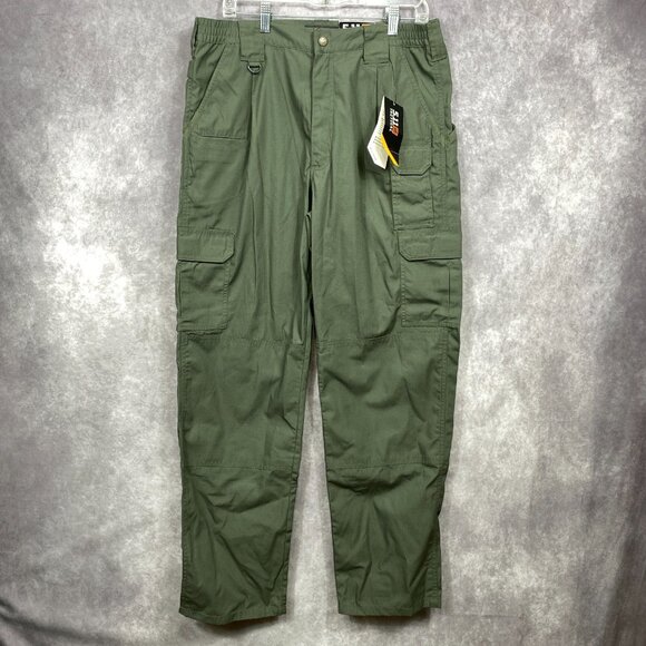 5.11 Tactical Taclite Pro Pants Mens 36x32 TDU Green Ripstop 8 Pockets Utility - Picture 2 of 15